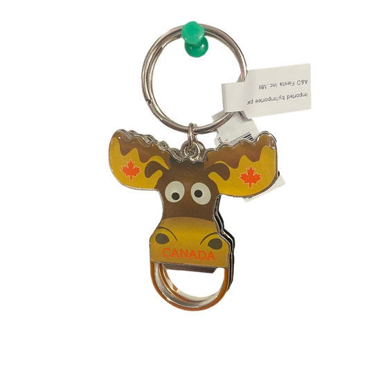 Moose Bottle Opener Canada Keychain Souvenir