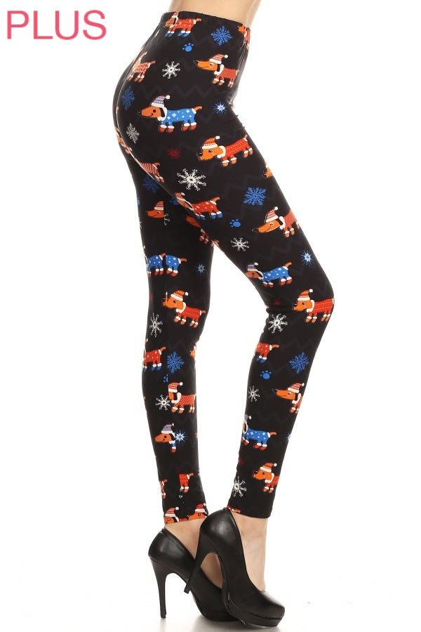 Doxie Christmas Leggings