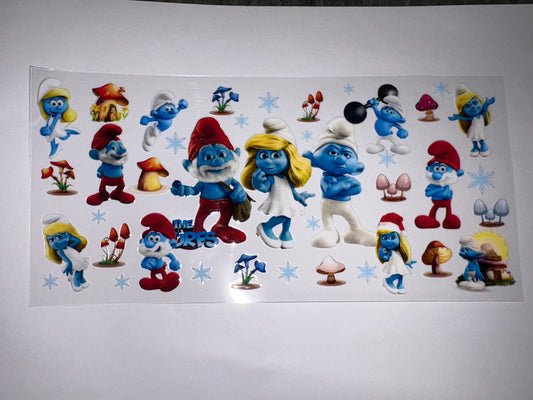 Smurfs CUP WRAP DIY