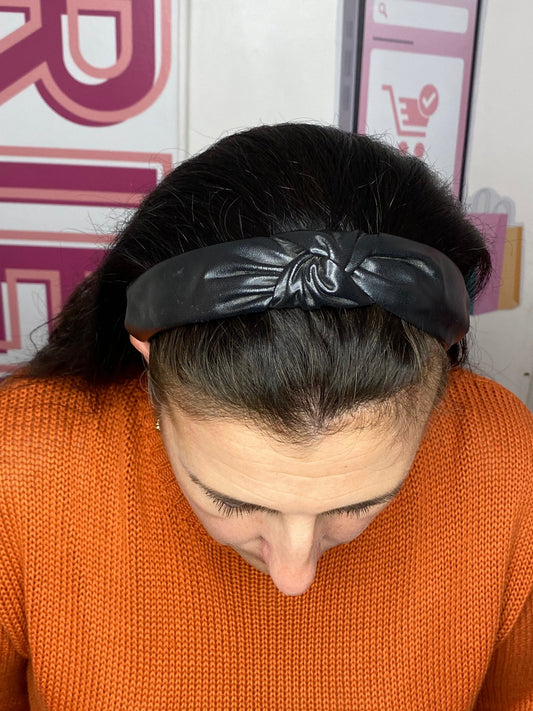 Leather Hair Knot Headband | 3 Colours