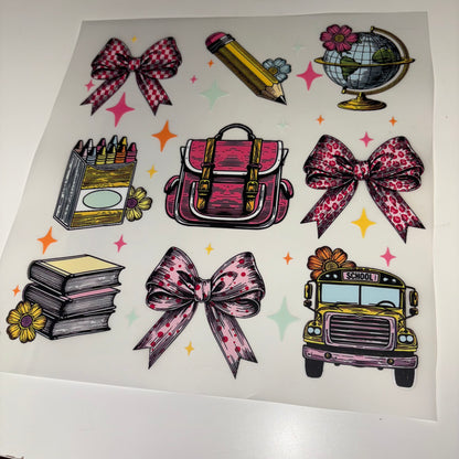 Back to School PINK SHIRT TRANSFER