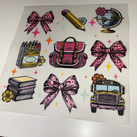 Back to School PINK SHIRT TRANSFER
