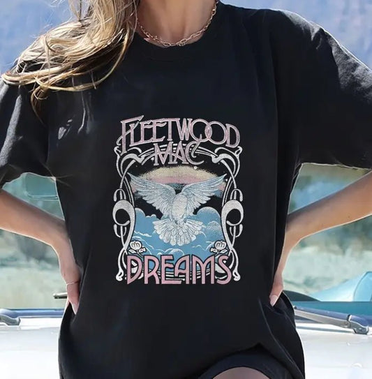 Fleetwood Dreams Pink & Blue Graphic Tee