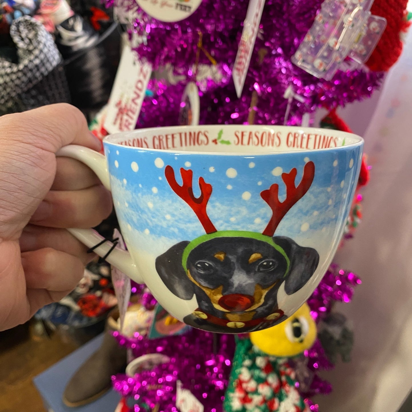 Dachshund Doxie Christmas Mug