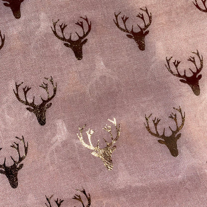 Rose Gold Reindeer Deer Scarf | 3 Colours