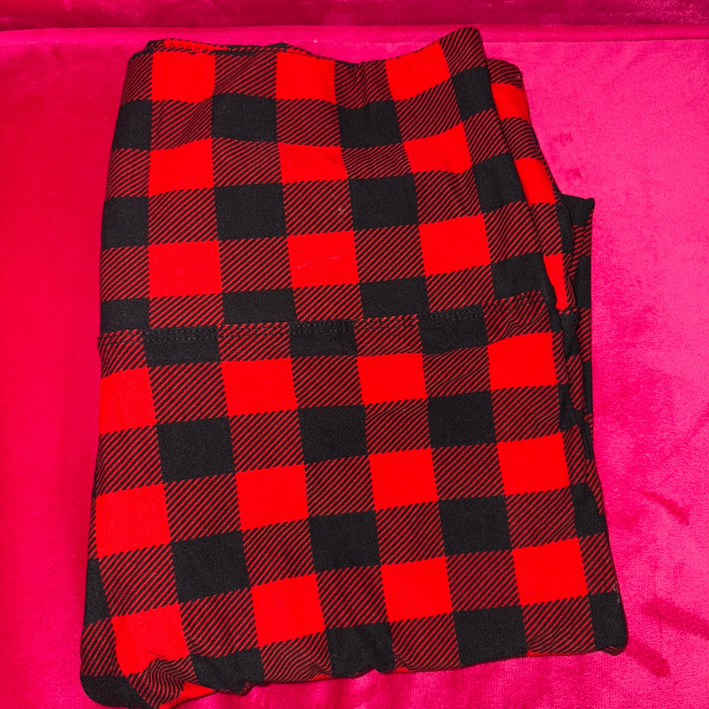 Buffalo Red Plaid Adult Leggings