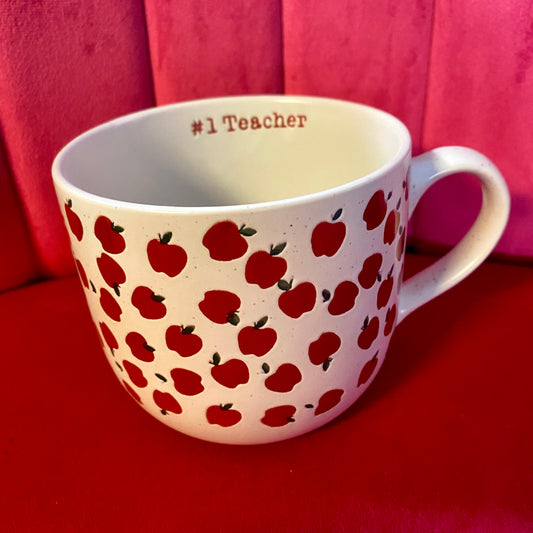 #1 Teacher apples Coffee Mug