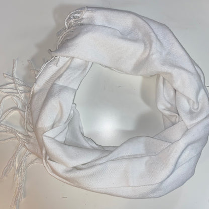 White Winter Scarf Narrow