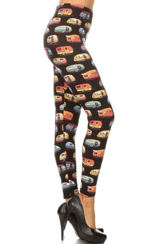 Leggings pour adultes à imprimé camping-car