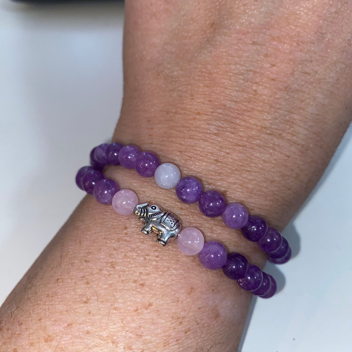 Lavender Jade Gem Stone Bracelet