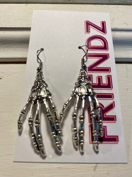 Skelton Halloween Hand Earrings