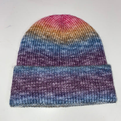 Bonnet en tricot arc-en-ciel (2 couleurs)