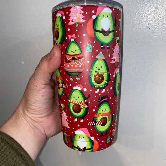 Avocado Christmas tumbler