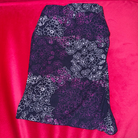 Purple Floral Adult Leggings