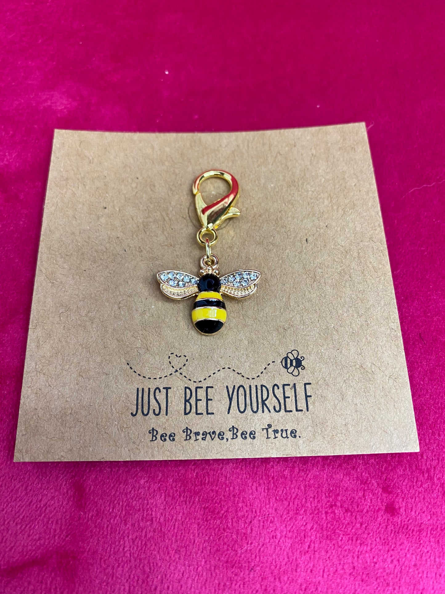 Bee Yourself Zipper Pull / Keychain
