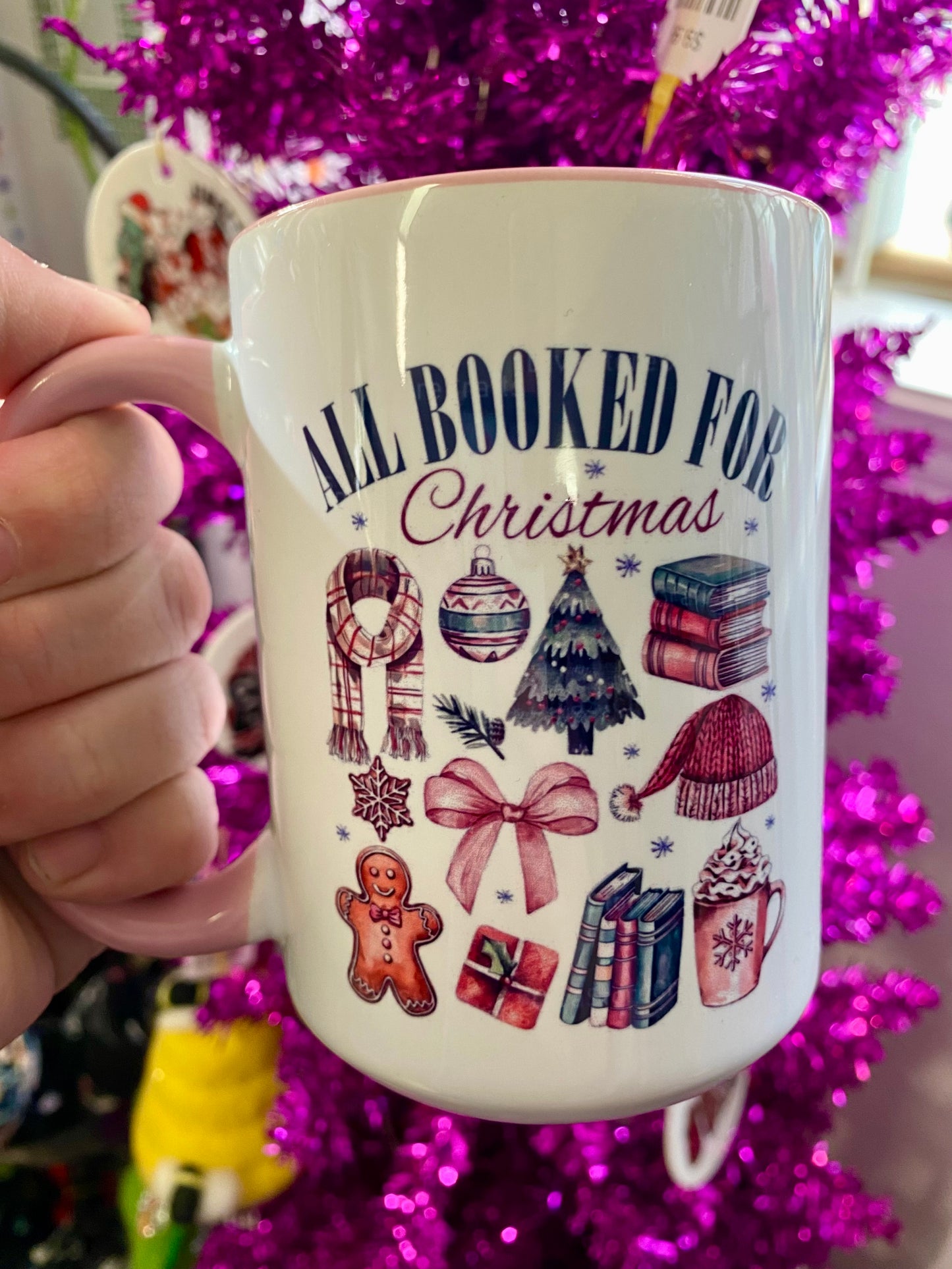 All Booked for Christmas Mug 15oz