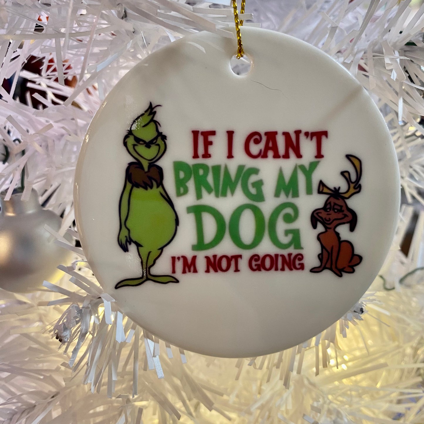 Grinch Dog Ornament