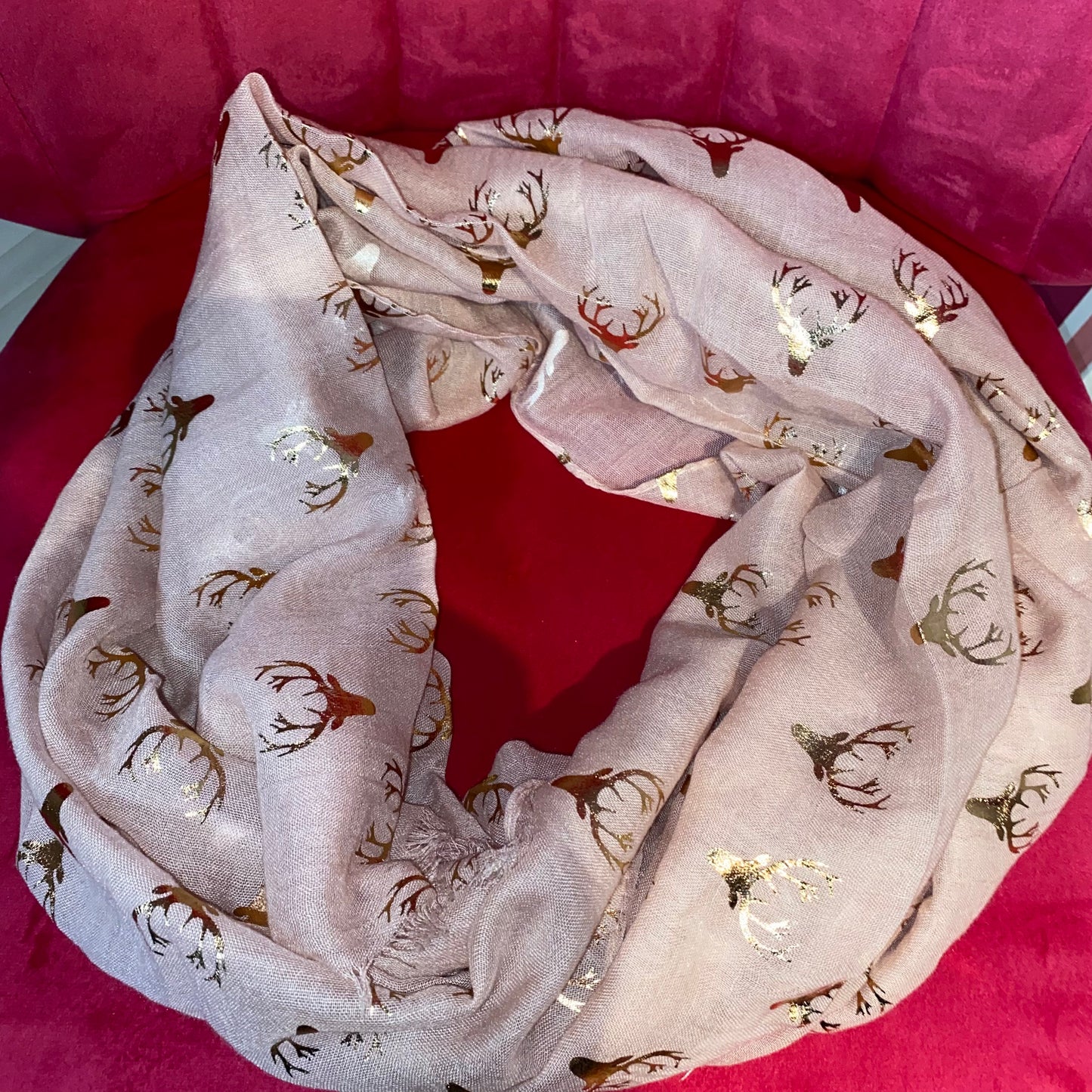 Rose Gold Reindeer Deer Scarf | 3 Colours