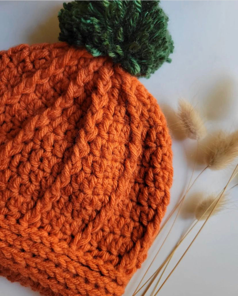 Pumpkin Handmade Crochet Baby Beanie
