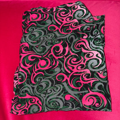 Fuchsia Tangled Swirl Adult Leggings