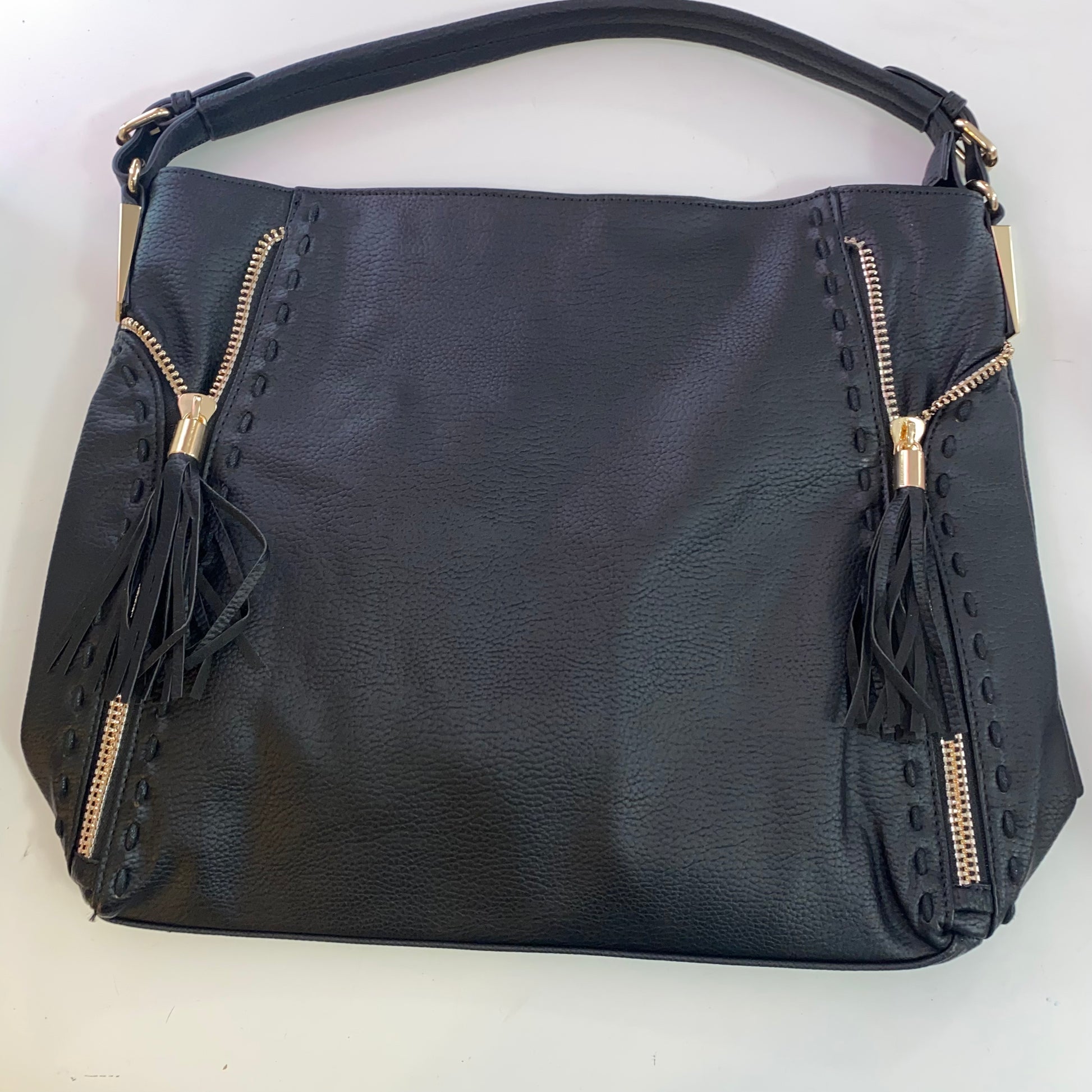 Black Tassel Tote Purse Bag