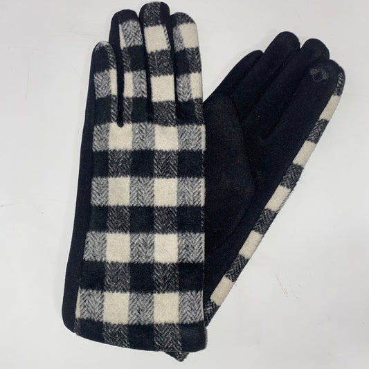 Checkered Black & White Gloves