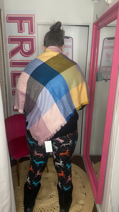 Multi Color Blanket Scarf