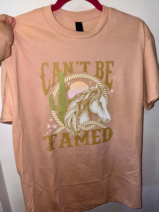 Can’t Be Tamed Horse Graphic Tee Shirt Top