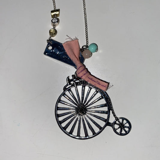 Tricycle Bike Long Necklace