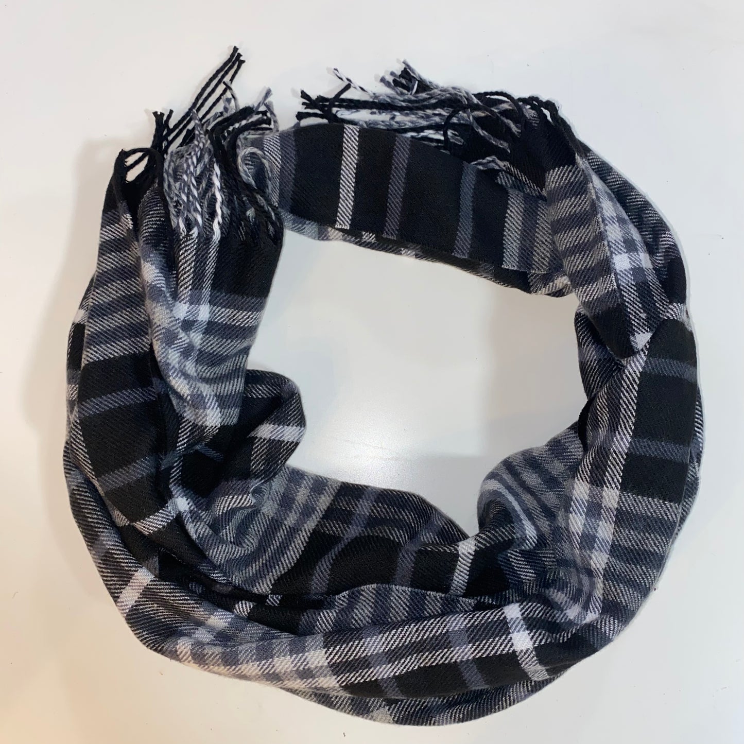 Alpine Swiss Plaid Winter Print Scarf Narrow