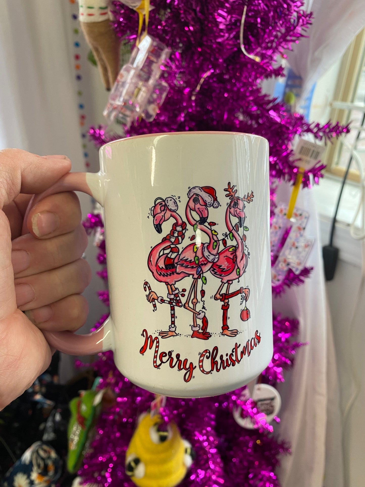 Flamingo Merry Christmas Mug