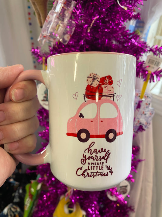 PREORDER Have Yourself A Merry Little Christmas Pink Car Mug