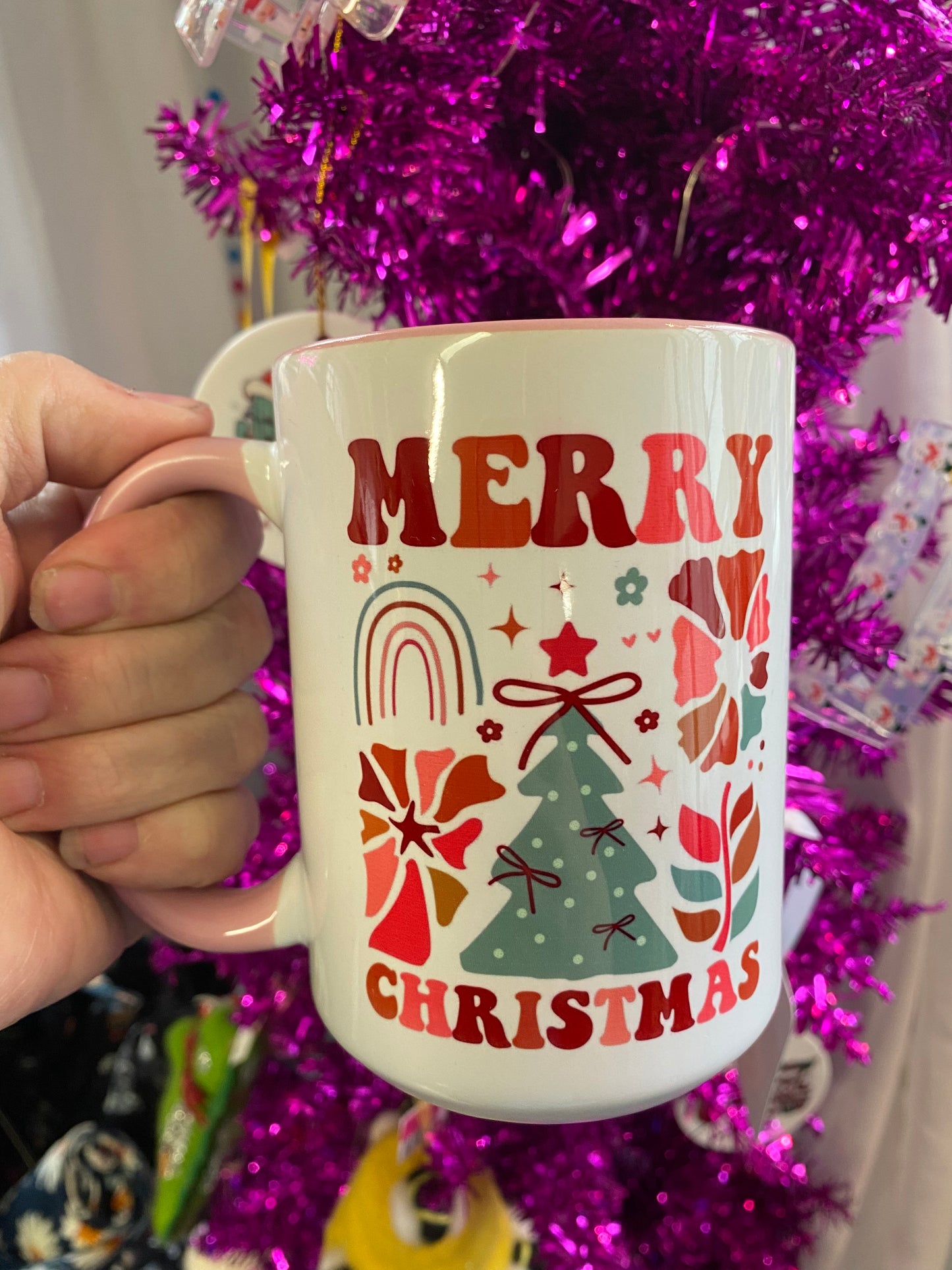 Merry Christmas Retro Mug