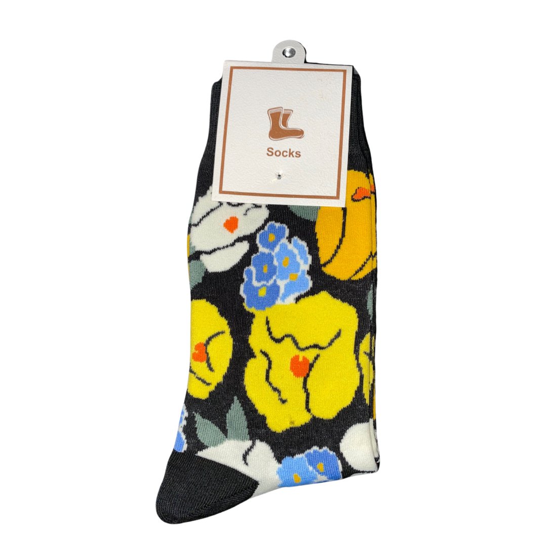 Chaussettes à fleurs printanières