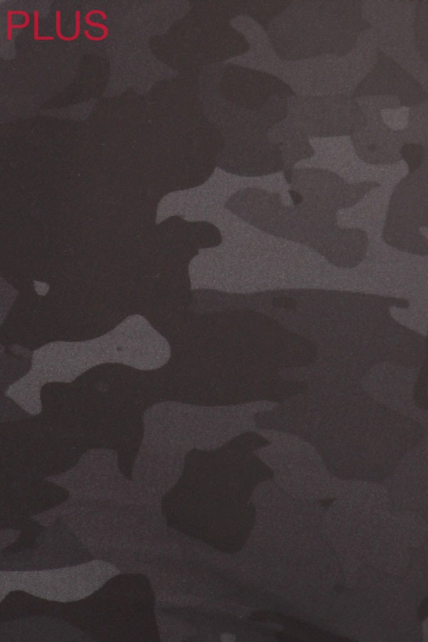 Dark Gray Camouflage Adult Leggings