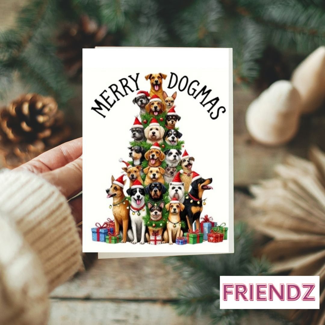 Merry Dogmas Christmas Greeting Card