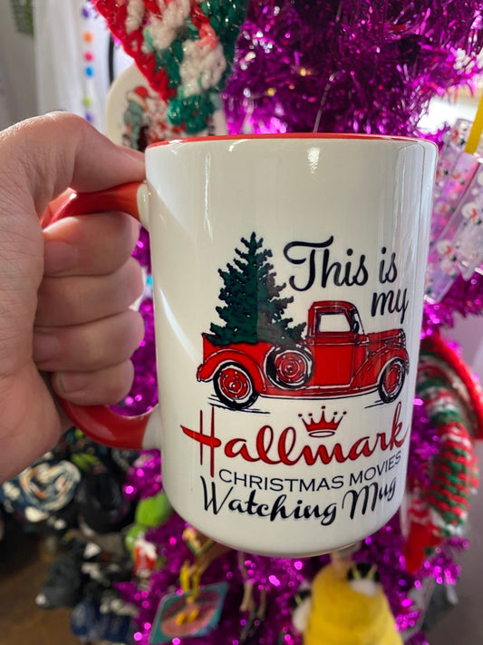 Tasse de Noël Hallmark pour regarder un film