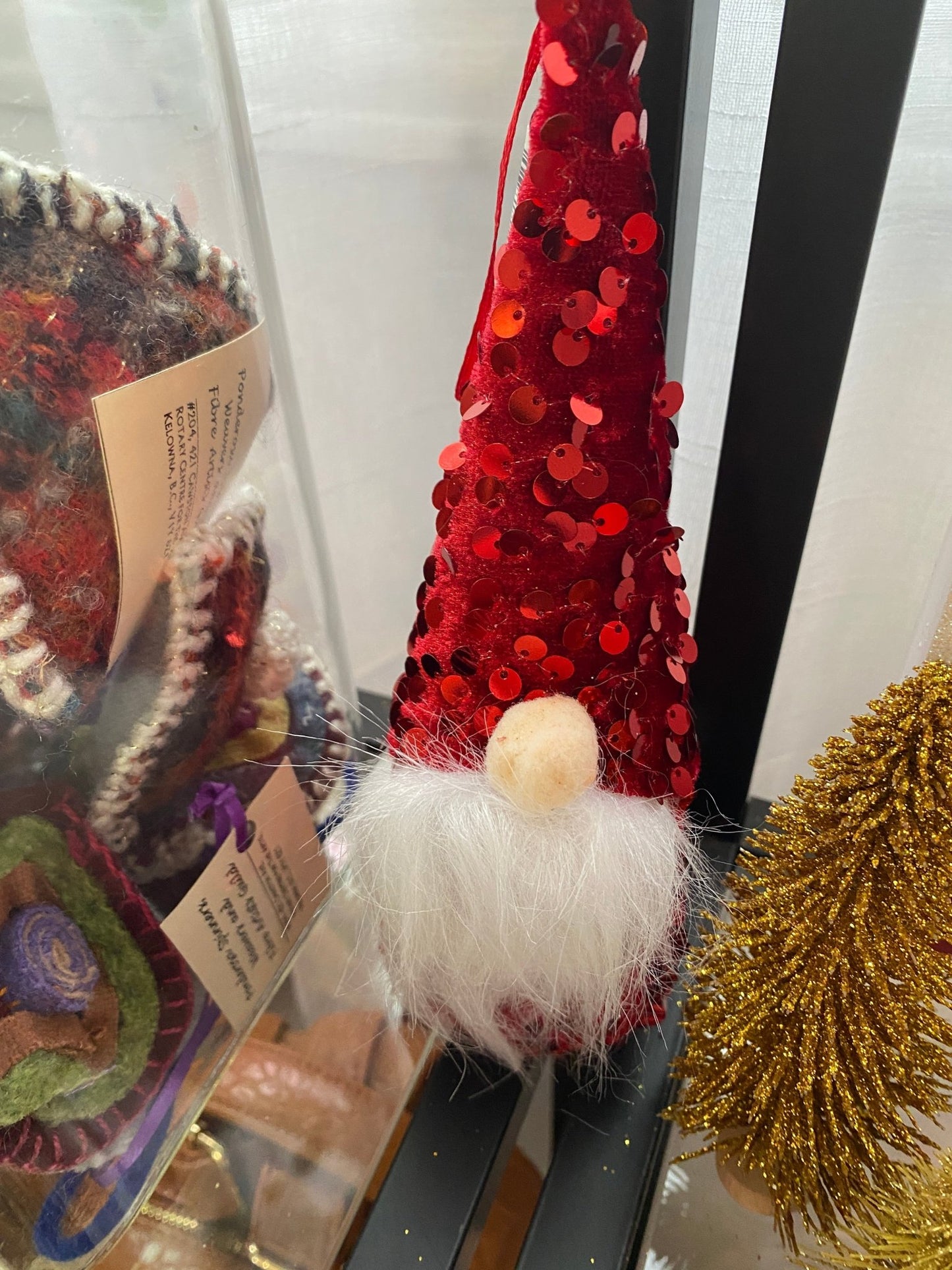 Rouge Red Gnome Christmas Ornament