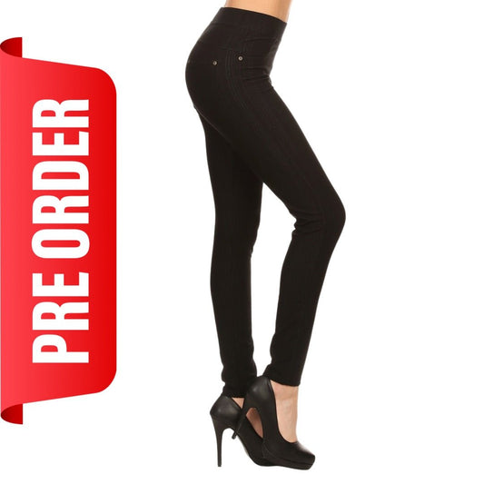 PREORDER Black Extra Stretch Jeggings