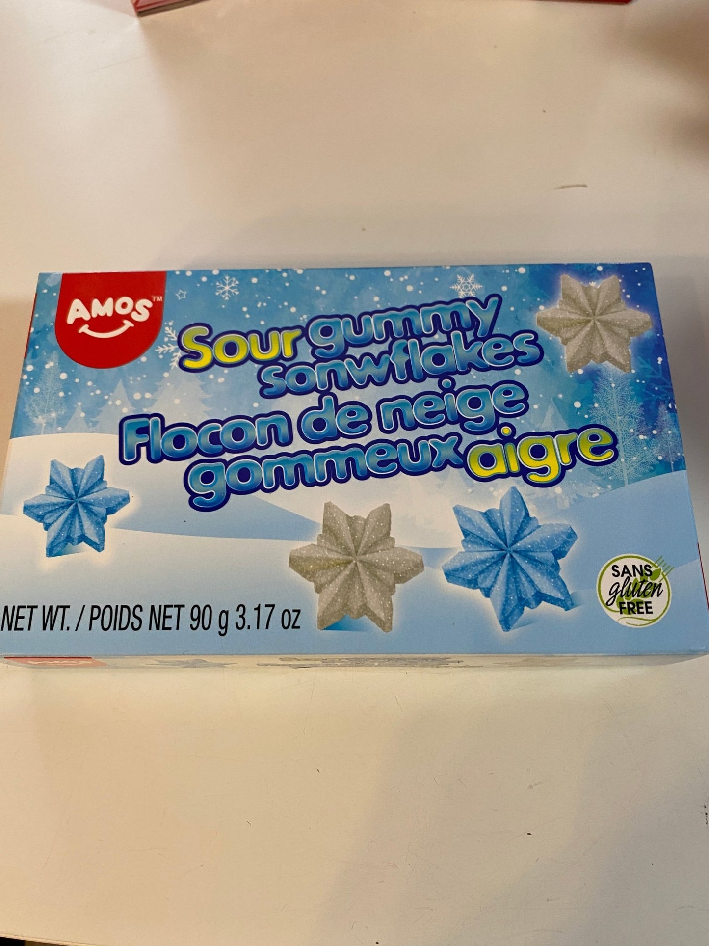 Sour Gummy Snowflake Christmas Candy