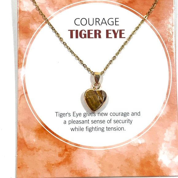 Collier Coeur Oeil de Tigre