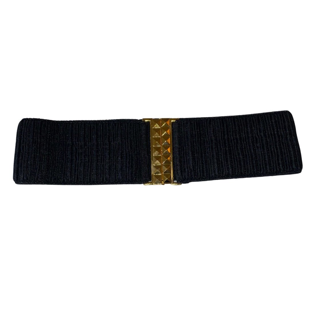 Ceinture élastique côtelée dorée Empire