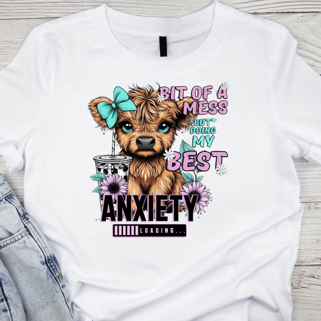 Anxiety Cow Graphic Tee