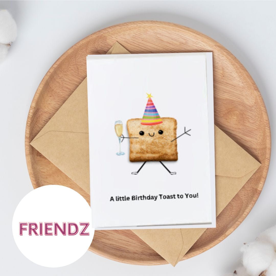 Une petite carte de vœux pour un toast d'anniversaire