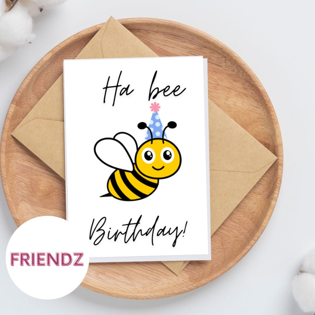 Carte de voeux d'anniversaire Ha Bee