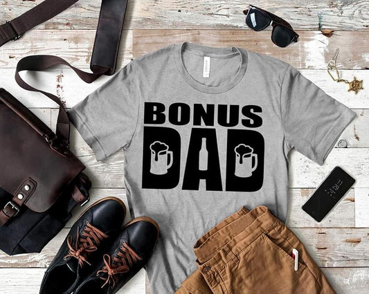 Bonus Dad Fathers Day Graphic Tee Shirt
