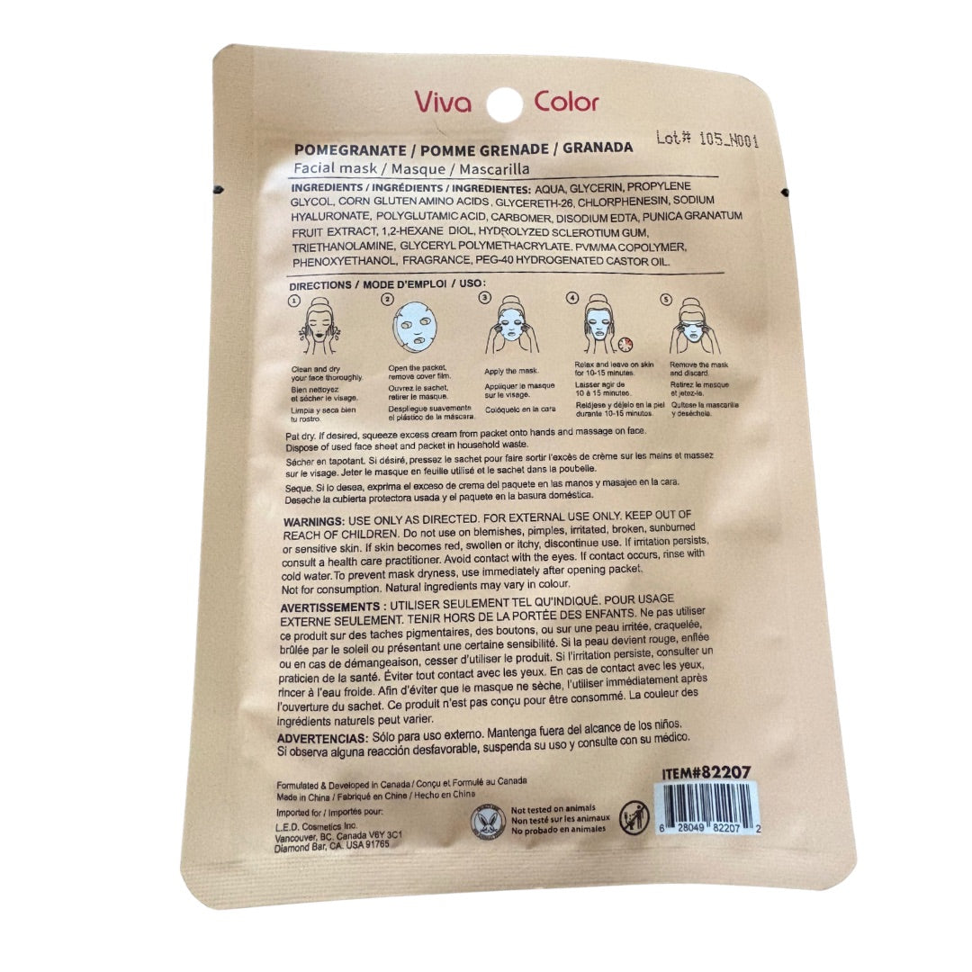 Facial Sheet Mask Pomegranate - Perfecting & Brightening