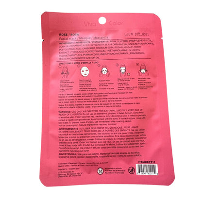 Facial Sheet Mask Rose - Moisturizing & Brightening