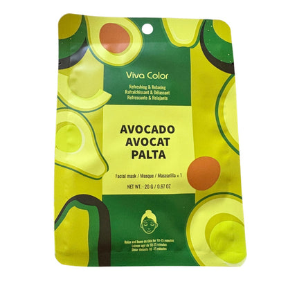 Facial Face Sheet Mask Avocado - Refreshing & Relaxing