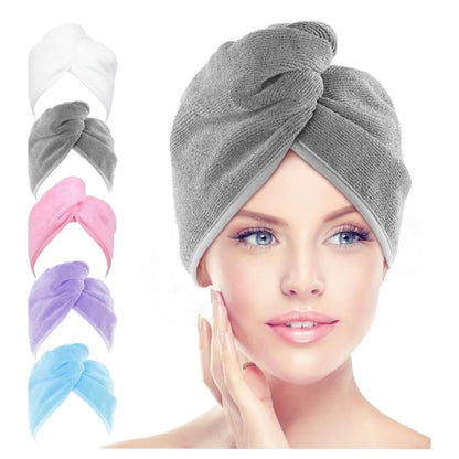 Enveloppement de cheveux de serviette en microfibre